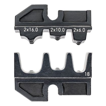   KNIPEX 97 49 18 Krimpelő profil Twin-érvéghüvelyhez 50 x 18 mm