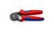 KNIPEX 97 53 04 Önbeállító krimpelő fogó érvéghüvelyekhez oldalsó bevezetéssel barnított 180 mm