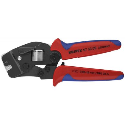   KNIPEX 97 53 09 SB Önbeállító krimpelő fogó érvéghüvelyekhez elülső bevezetéssel 190 mm
