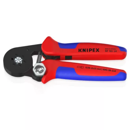   KNIPEX 97 53 14 Önbeállító krimpelő fogó érvéghüvelyhez Oldalsó bevezetéssel 180 x 75 x 21 mm