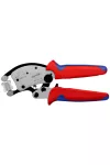 KNIPEX 97 53 18 Twistor®16 Önbeállító krimpelő fogó érvéghüvelyhez Elfordítható krimpelő fejjel 200 x 80 x 26 mm