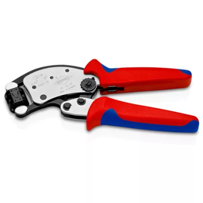   KNIPEX 97 53 19  Twistor16 Önbeállító krimpelő fogó érvéghüvelyhez Elfordítható krimpelő fejjel 200 x 80 x 26 mm