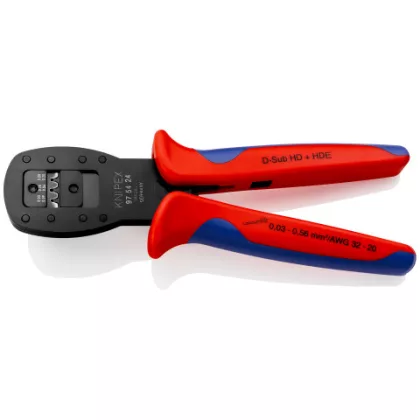   KNIPEX 97 54 24 Krimpelő fogó miniatűr dugóhoz Párhuzamos krimpelés 190 x 60 x 34 mm