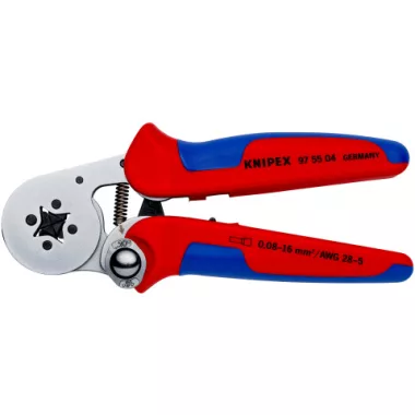 KNIPEX 97 55 04 Önbeállító krimpelő fogó érvéghüvelyhez Oldalsó bevezetéssel 180 x 77 x 21 mm