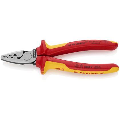   KNIPEX 97 78 180 SB Krimpelő fogó érvéghüvelyekhez VDE 180 mm