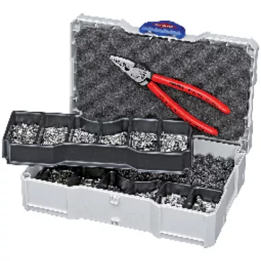 KNIPEX 97 90 05 Krimpelő készlet érvéghüvelyhez 10-részes 265 x 170 x 68 mm