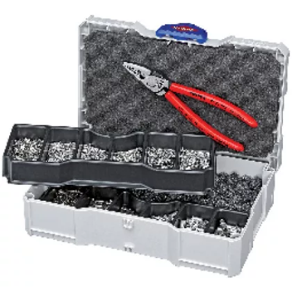   KNIPEX 97 90 05 Krimpelő készlet érvéghüvelyhez 10-részes 265 x 170 x 68 mm