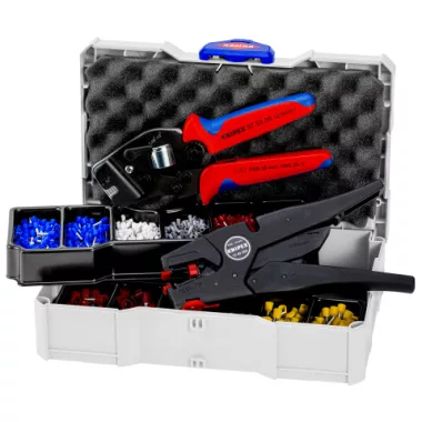 KNIPEX 97 90 16 Krimpelő készlet érvéghüvelyhez 10-részes 265 x 170 x 67 mm