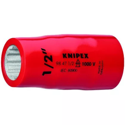   KNIPEX 98 47 9/16" Dugókulcsbetét (kettős hatlap) 1/2″-os belső négyszöggel 55 mm