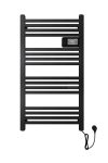 BVF Kobe 500W elektromos törölközőszárító radiátor, fekete színben