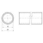 KOPOS 06040_CRGB Optical cable protector from HDPE, halogen free, with diameter 40 mm, mechanical resistance 750N/20cm, blue, regranulated material, packed on drum.