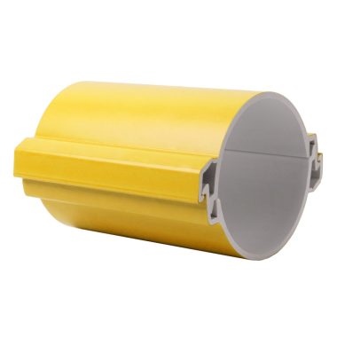 KOPOS 06110P/2_EA Divided cable duct from PVC, KOPOHALF with diameter 110 mm, mechanical resistance 750N/20cm, yellow, in distributed position