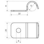 KOPOS 6716E_POBD Cable clamp 16 sendzimir