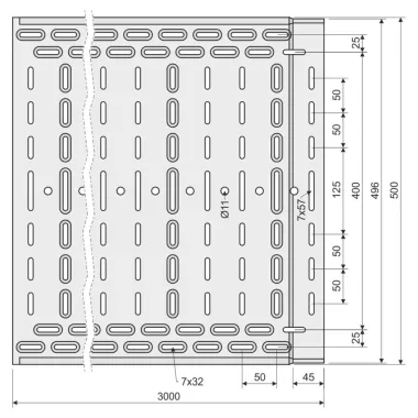 KOPOS KZI 110X500X1.00_S Kábeltálca int.végz. horganyzott -3/-/-/6/60m