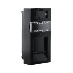 KOPOS QD 45X22.5-HOLDER_FB QUADRO RJ45 fedlap fekete