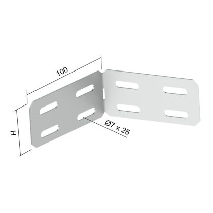 KOPOS SSU 85_ZM Angle coupling 85, galvanizing Zn+Mg+Al