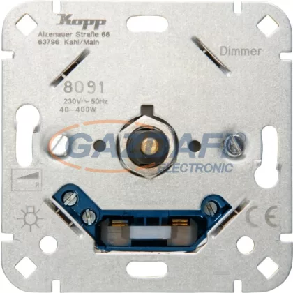   KOPP 809100006 HK07 fényerőszabályzó DW-R400W, betét, rezisztív Süllyesztett 230V 40-400W