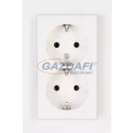   KOPP 929529008 HK07 dugalj 2-es, gyermekvédelem nélkül, fehér Süllyesztett 250V  16A