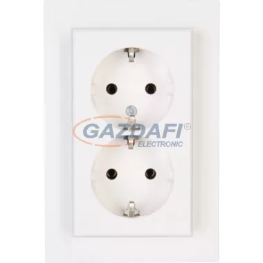 KOPP 929529008 HK07 dugalj 2-es, gyermekvédelem nélkül, fehér Süllyesztett 250V  16A