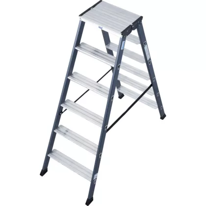   KRAUSE 125835 MONTO  SePro D két oldalon járható létra eloxált 2x6 fokos