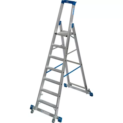   KRAUSE 127310 STABILO lépcsőfokos állólétra, gurítható kitámasztóval 7 fokos