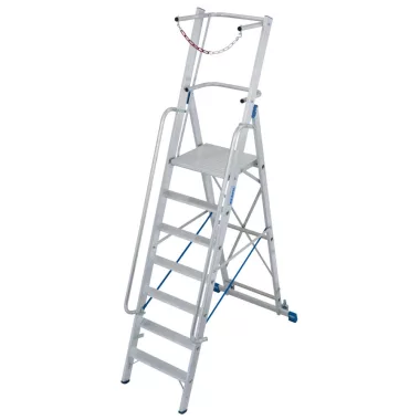 KRAUSE 127518 STABILO lépcsőfokos állólétra nagy dobogóval és kapaszkodókerettel 7 fokos