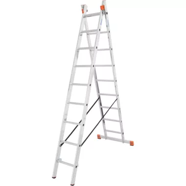 KRAUSE129475 MONTO Dubilo létrafokos többcélú létra, kéttagú 2x9 fokos