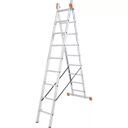   KRAUSE129475 MONTO Dubilo létrafokos többcélú létra, kéttagú 2x9 fokos