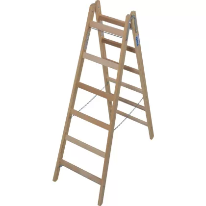   KRAUSE 170088 STABILO két oldalon járható létra, létrafokos, fa 2x6 fokos