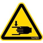   KRAUSE 202062 figyelmeztető tábla „sérülésveszély“ 50 mm, 5 darab