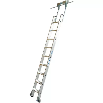   KRAUSE 819345 STABILO lépcsőfokos polclétra cső-vezetősínnel 9 fokos