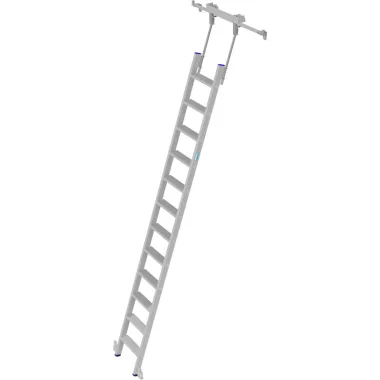 KRAUSE 819376 STABILO lépcsőfokos polclétra cső-vezetősínnel 12 fokos