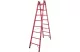 KRAUSE 819734 teljesen műanyag létrafokos két old. járh. állólétra 2x8 fokos
