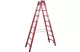 KRAUSE 819734 teljesen műanyag létrafokos két old. járh. állólétra 2x8 fokos