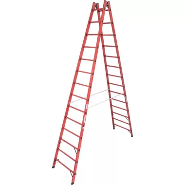 KRAUSE 819765 teljesen műanyag létrafokos két old. járh. állólétra 2x14 fokos