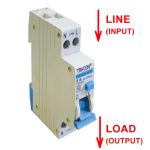 TRACON KVKVEB-16/30 Kombinált védőkapcsoló, elektronikus, 2P, 1 modul, B kar. B16, 30mA, 6