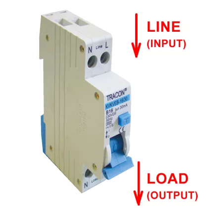 TRACON KVKVEB-25/30 Kombinált védőkapcsoló, elektronikus, 2P, 1 modul, B kar. B25, 30mA, 6kA, AC, E3 TRACON KVKVEB-25/30 Kombinált védőkapcsoló, elektronikus, 2P, 1 modul, B kar. B25, 30mA, 6kA, AC, E3