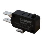   TRACON KW3-01 Helyzetkapcsoló, mikro, ütközős 1×CO 10A/230VAC, 0,3A/250VDC, 6,3x0,8 mm, IP00