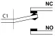 TRACON KW3-51 Helyzetkapcsoló, mikro, karos-görgős 1×CO 10A/230VAC, 0,3A/250VDC, 28mm, 6,3x0,8 mm, IP00
