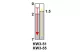 TRACON KW3-51 Helyzetkapcsoló, mikro, karos-görgős 1×CO 10A/230VAC, 0,3A/250VDC, 28mm, 6,3x0,8 mm, IP00