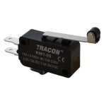   TRACON KW3-55 Helyzetkapcsoló, mikro, karos-görgős 1×CO 10A/230VAC, 0,3A/250VDC, 28mm, 4,8x0,5 mm, IP00