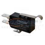   TRACON KW3-61 Helyzetkapcsoló, mikro, íves-rugószár 1×CO 10(3)A/230V, 28mm, 6,3x0,8 mm, IP00
