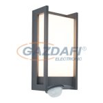   LUTEC 5193002118 QUBO Fali LED lámpatest mozgásérzékelővel, 13W 800Lm 3000K IP54