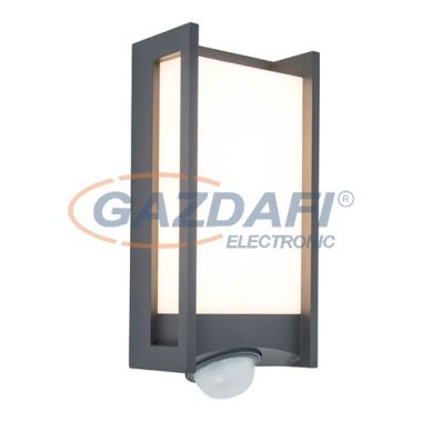 LUTEC 5193002118 QUBO Fali LED lámpatest mozgásérzékelővel, 13W 800Lm 3000K IP54