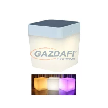 LUTEC P9080 - RGB TABLE CUBE RGB LED Hordozható kültéri szolár lámpa
