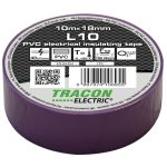 TRACON L10 Szigetelőszalag, lila 10m×18mm, PVC, 0-90°C, 40kV/mm