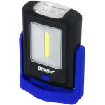 DEDRA Zseblámpa 1W COB LED+3 LED szögletes talppal