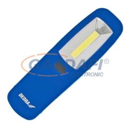 DEDRA Zseblámpa 3W COB LED 3xAAA elemekkel