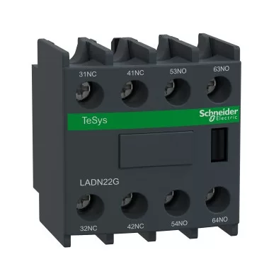 SCHNEIDER LADN22G Segédérintkező blokk, homloklapi, 2Z+2NY, EN50012