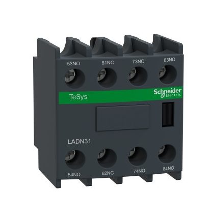 SCHNEIDER LADN31 Segédérintkező blokk, homloklapi, 3Z+1NY, csavaros csatlakozás
